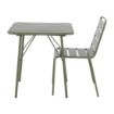 Picture of Bolero Amalfi Square Slatted Steel Folding Table Olive Green 700mm - HZ820