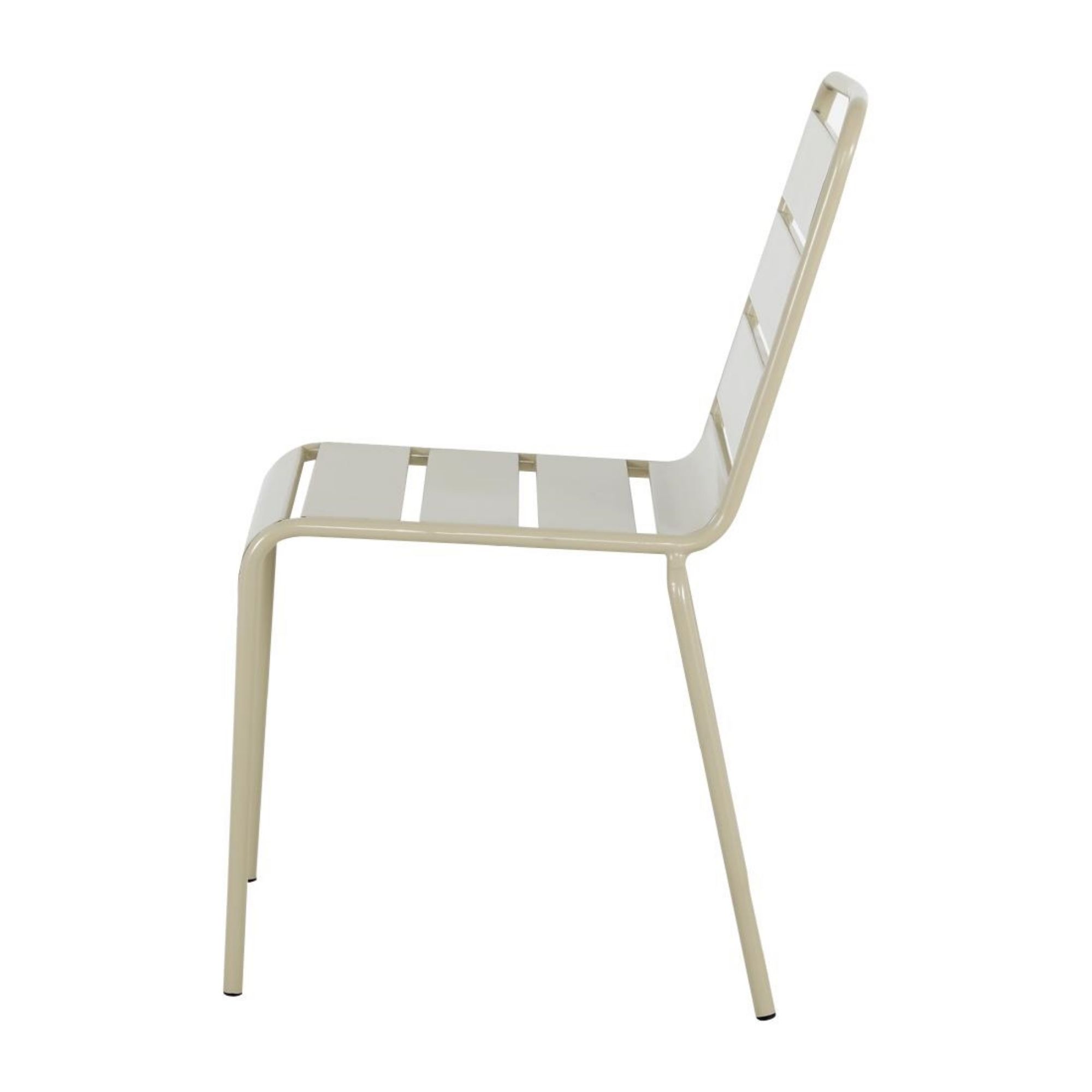 Picture of Bolero Amalfi Slatted Steel Side Chairs Taupe (4 Pack)