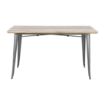 Picture of Bolero Bistro Dining Table Mango Wood Top Gunmetal Frame 1450mm - HZ809