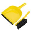 Picture of Jantex Dustpan & Brush Set - Yellow - HZ842