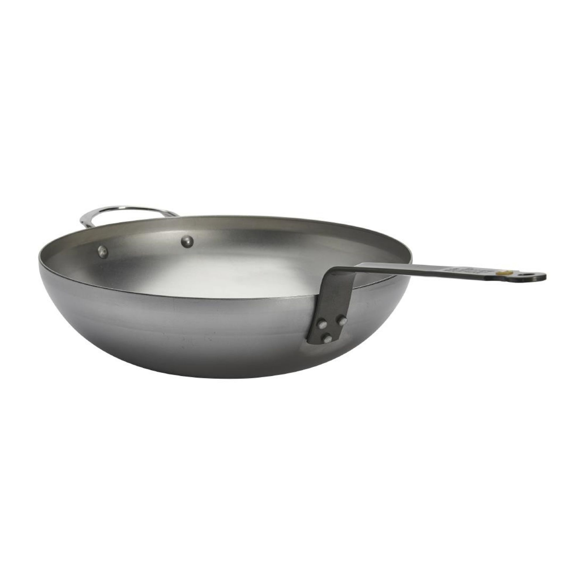 Picture of De Buyer Mineral B Rounded Wok with Handle 32cm