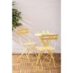 Picture of Bolero Perth Mellow Yellow Pavement Style Steel Folding Chairs (2 Pack) - HZ365