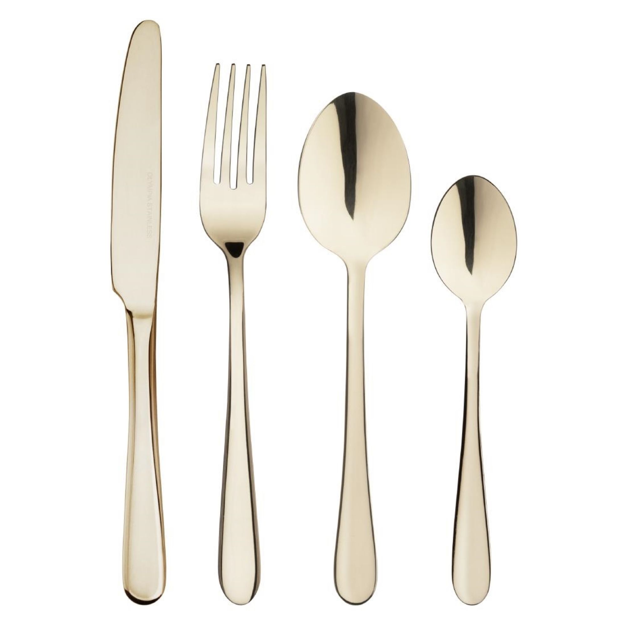 Picture of Olympia Buckingham Dessert Spoons Champagne Gold (12 Pack)