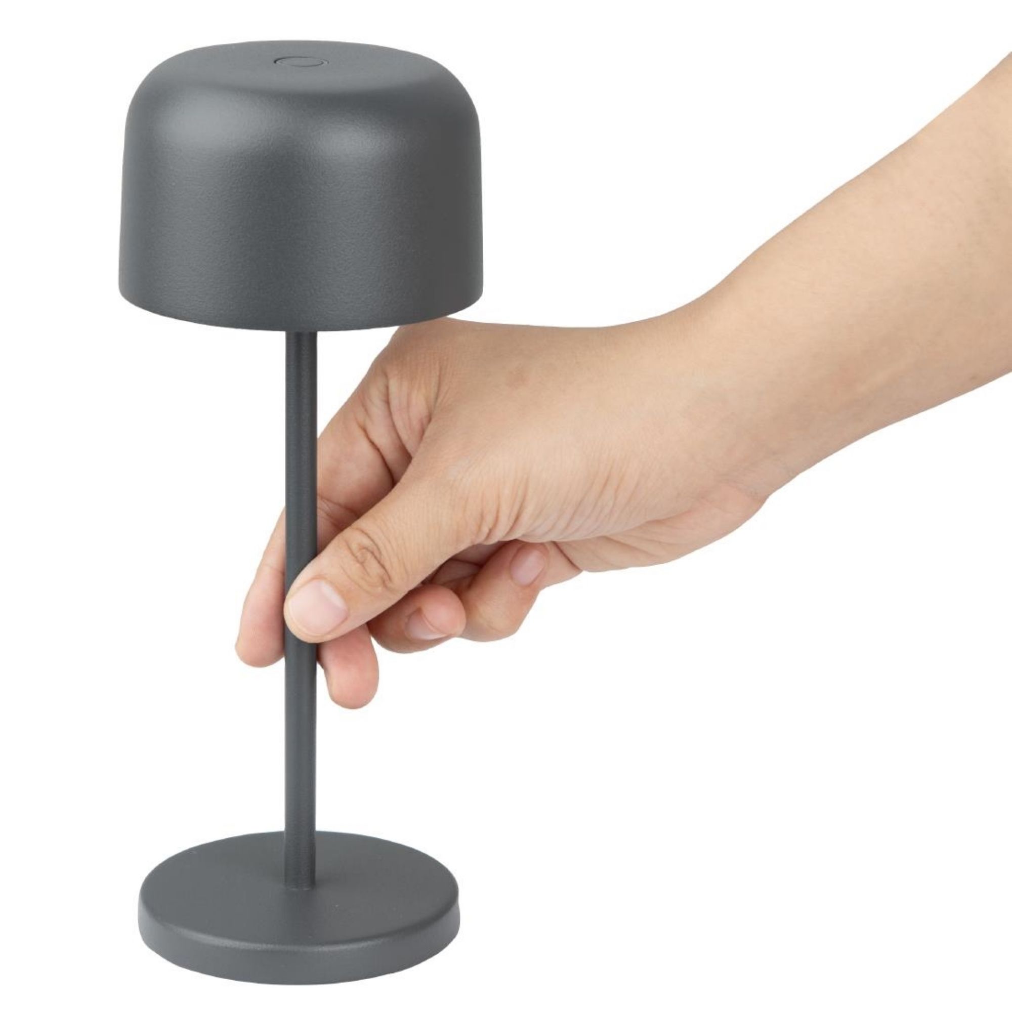 Picture of Olympia Siena Table Lamp Round Dome Grey 200mm