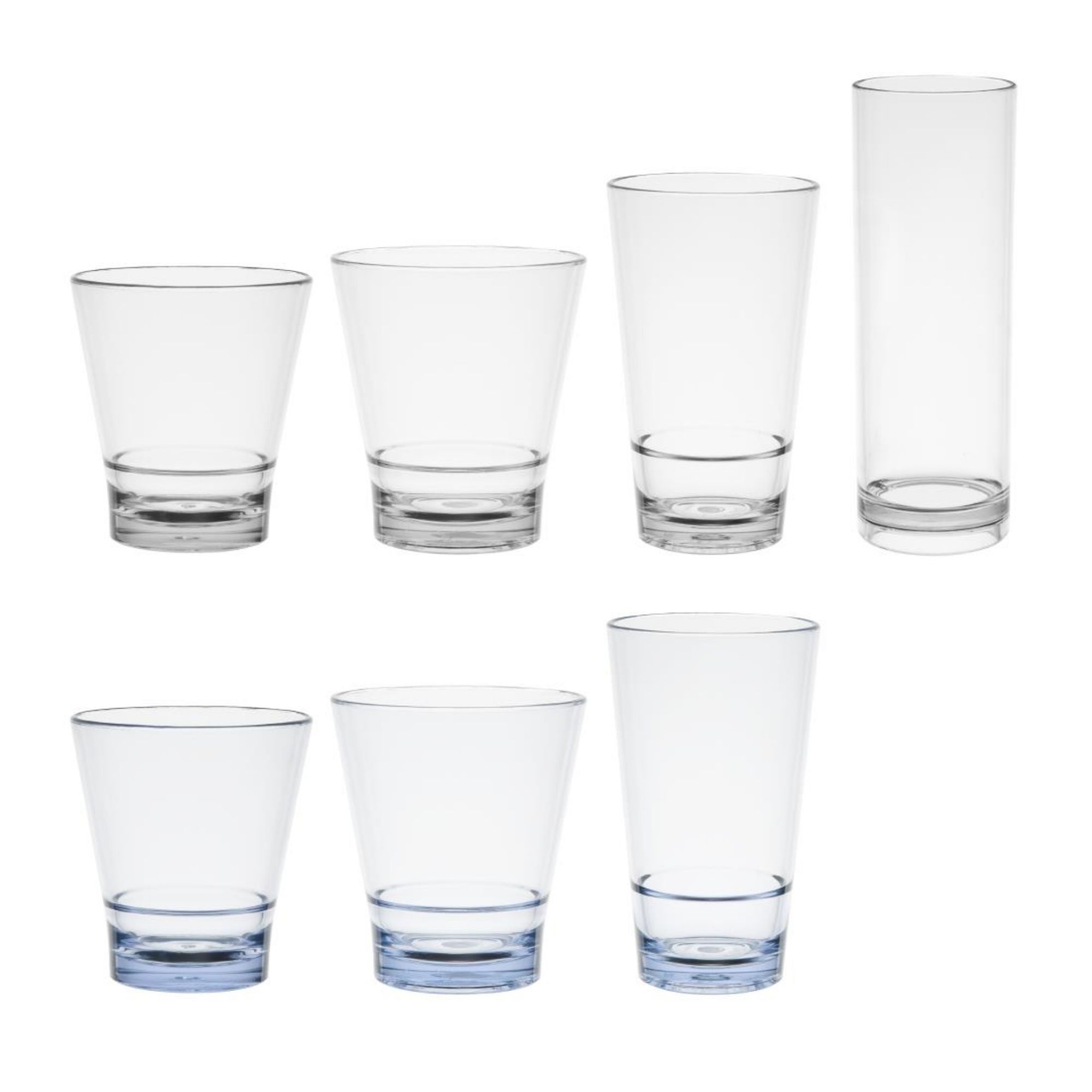 Picture of Olympia Kristallon Polycarbonate Stacking Tumblers - Blue 350ml (6 Pack)