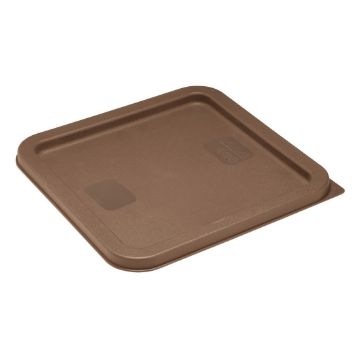 Picture of Hygiplas Square Food Storage Container Lid Brown Medium