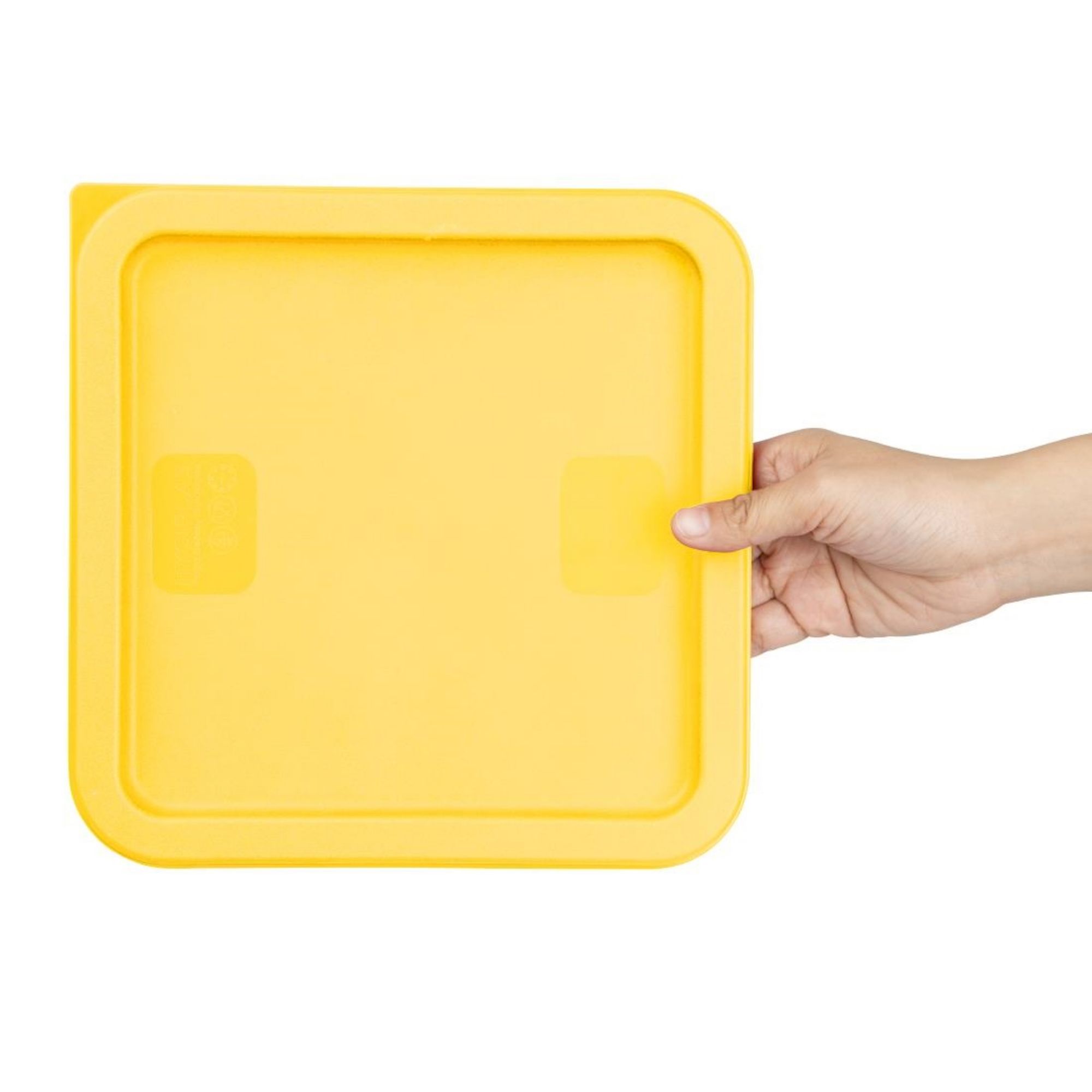 Picture of Hygiplas Square Food Storage Container Lid Yellow Medium
