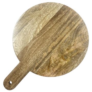 Picture of Olympia Round Handled Display Stand Mango Wood with Metal Legs 400x300x80mm