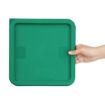 Picture of Hygiplas Square Food Storage Container Lid Green Large - HY415