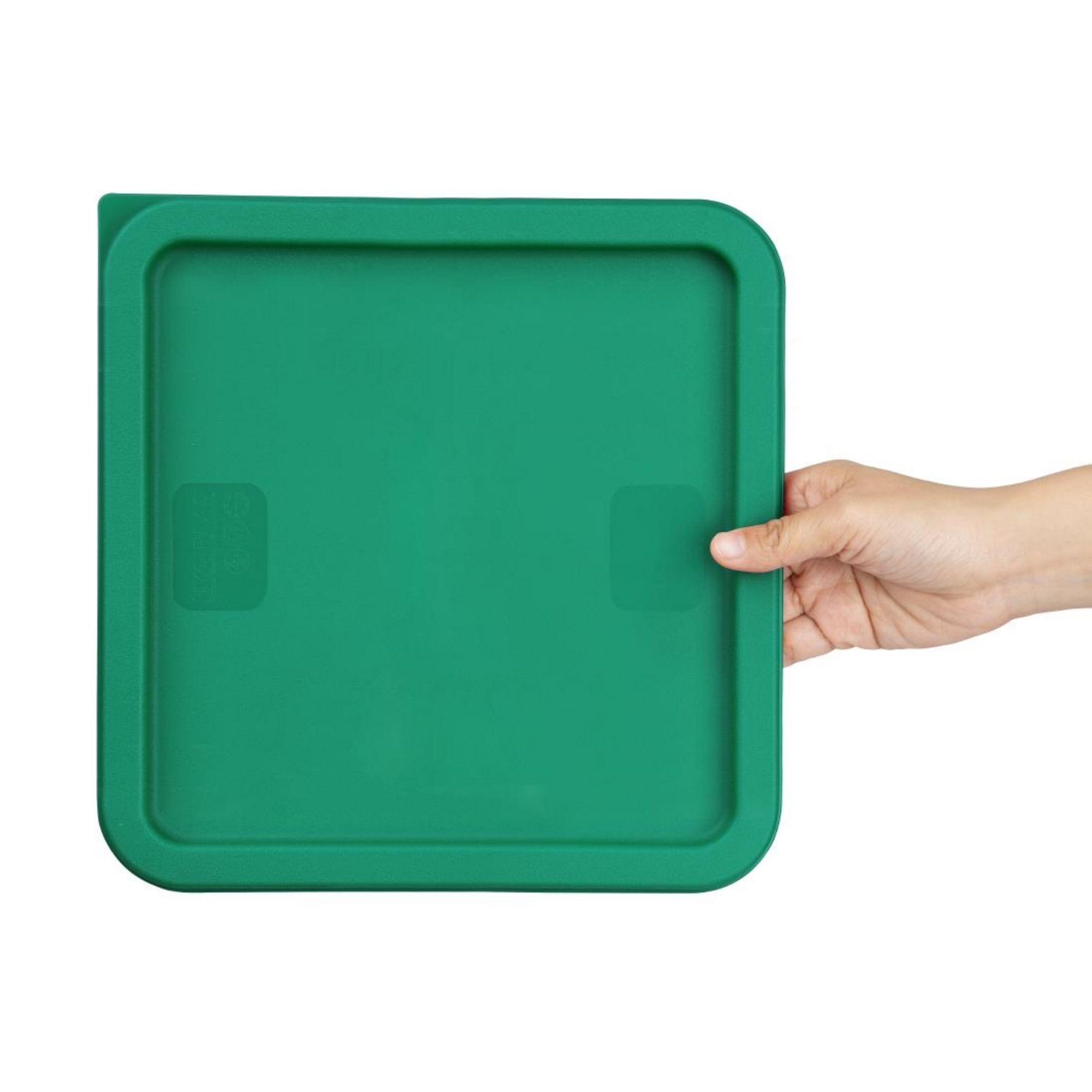 Picture of Hygiplas Square Food Storage Container Lid Green Large