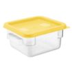 Picture of Hygiplas Square Food Storage Container Lid Yellow Small - HY419