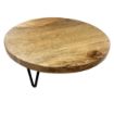 Picture of Olympia Round Display Stand Mango Wood with Metal Legs 250x80mm - HY753