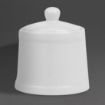 Picture of Olympia Whiteware Pier Sugar Bowls with Lids 250ml (6 Pack) - HY547