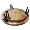 Picture of Olympia Round Display Stand Mango Wood with Metal Legs 300x80mm - HY752