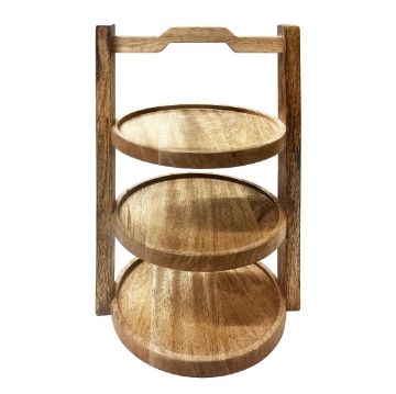 Picture of Olympia 3-Tier Stand Mango Wood for 200mm Plates