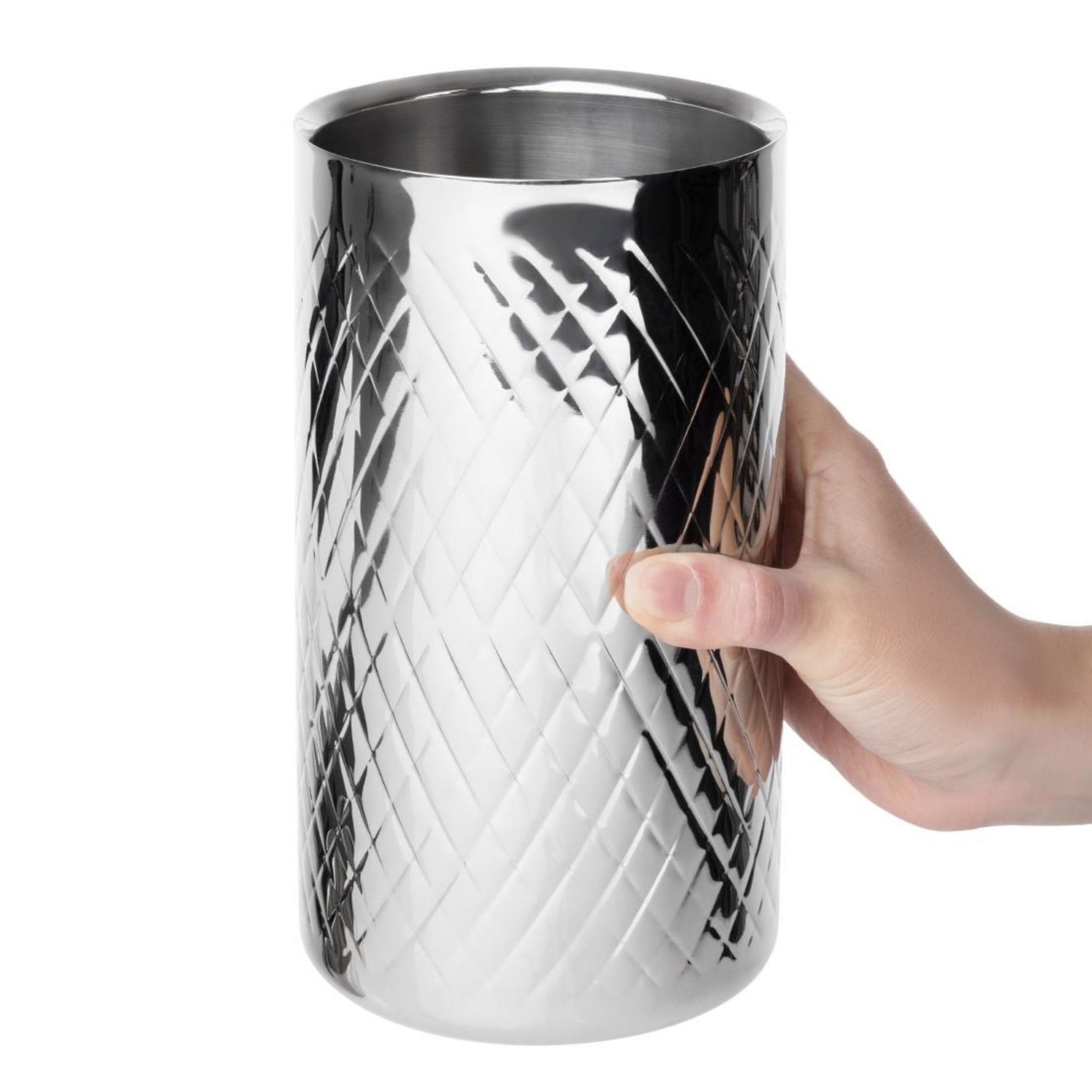 Picture of Olympia Geo Double Wall Wine Cooler Stainless Steel