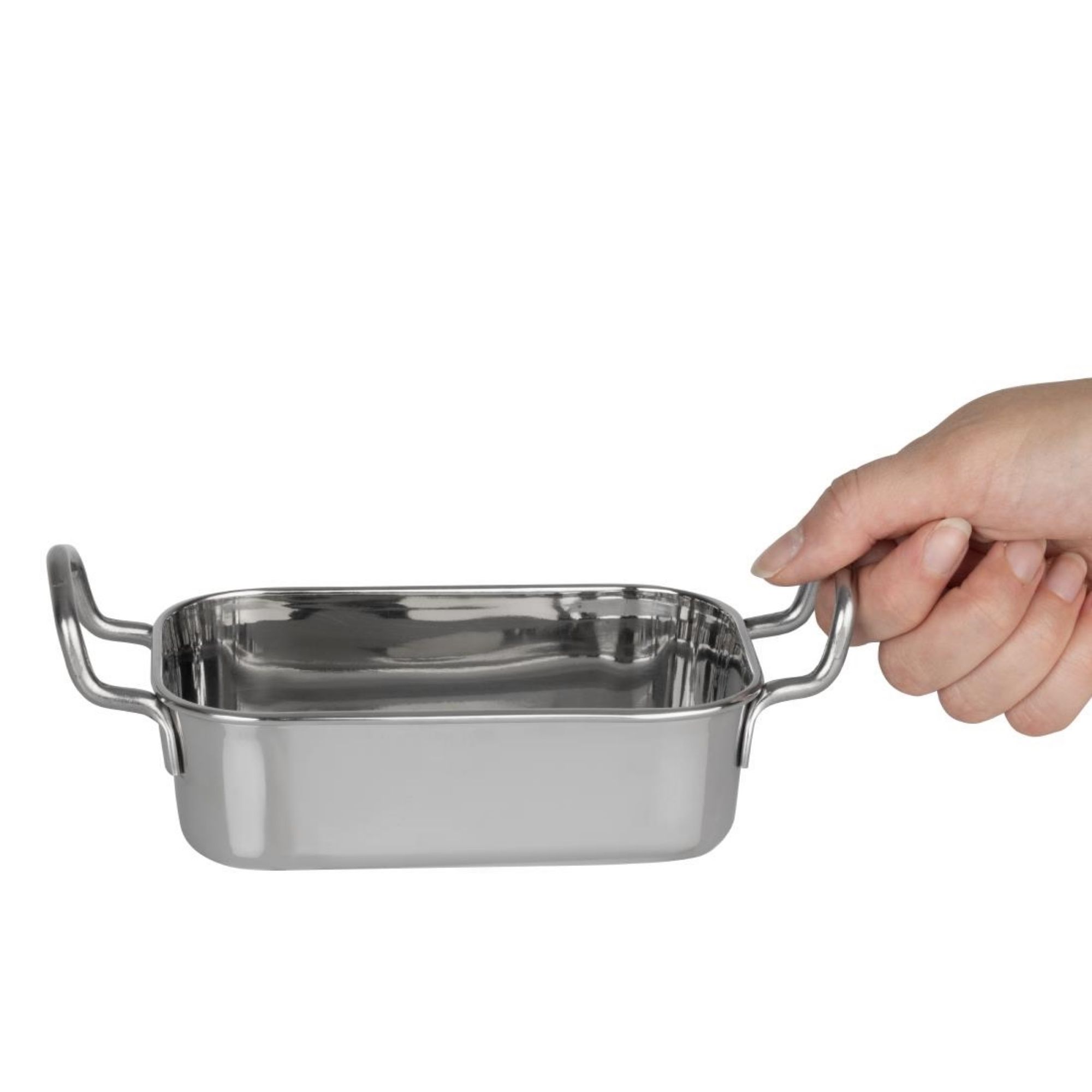 Picture of Olympia Table Presentation Rectangular Dish Stainless Steel 140x90mm