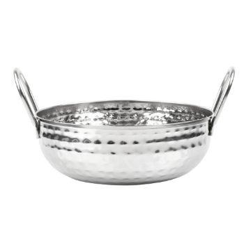 Picture of Olympia Table Presentation Hammered Kadai Dish Stainless Steel 200mm