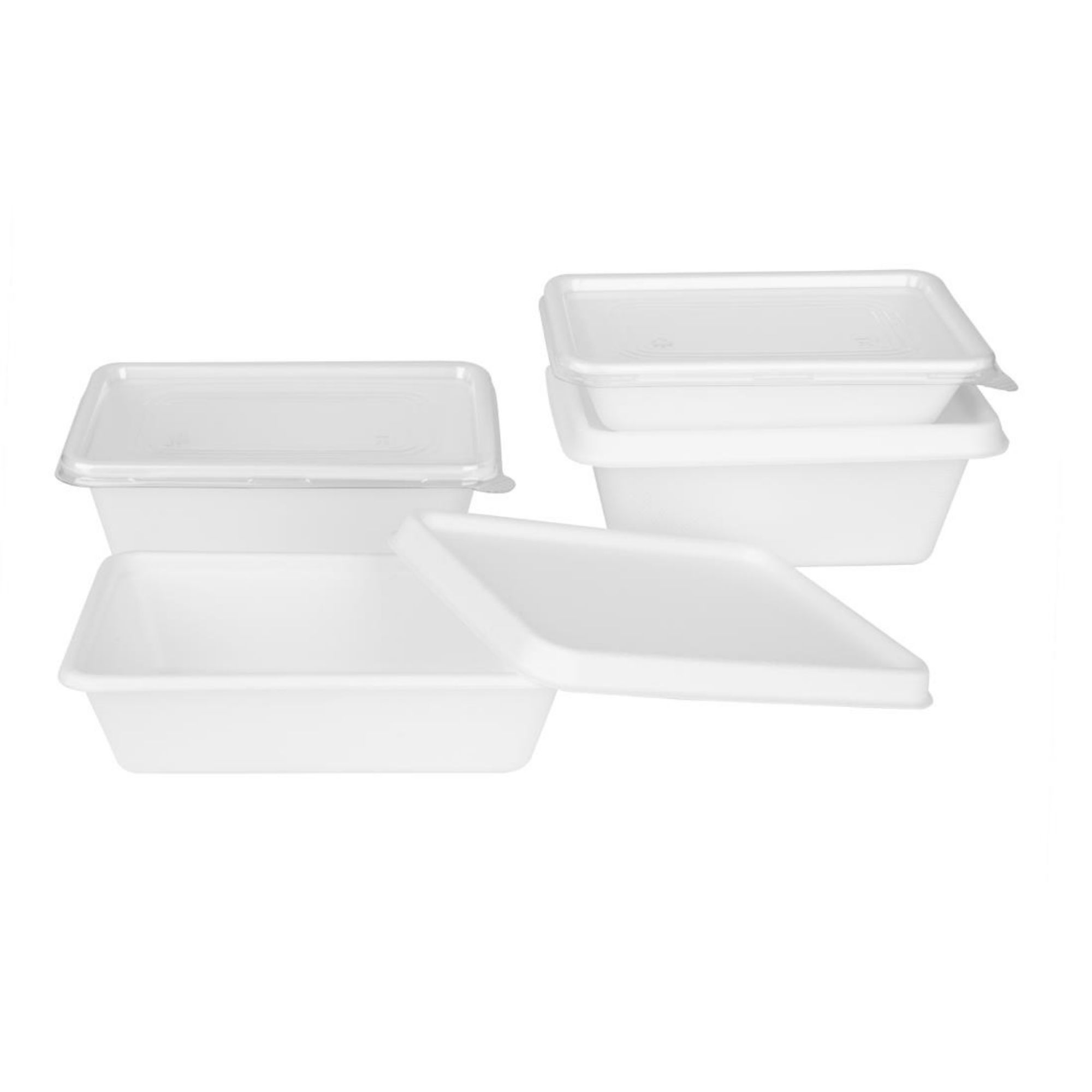 Picture of Fiesta Compostable Bagasse Food Container Bases 800ml (100 Pack)