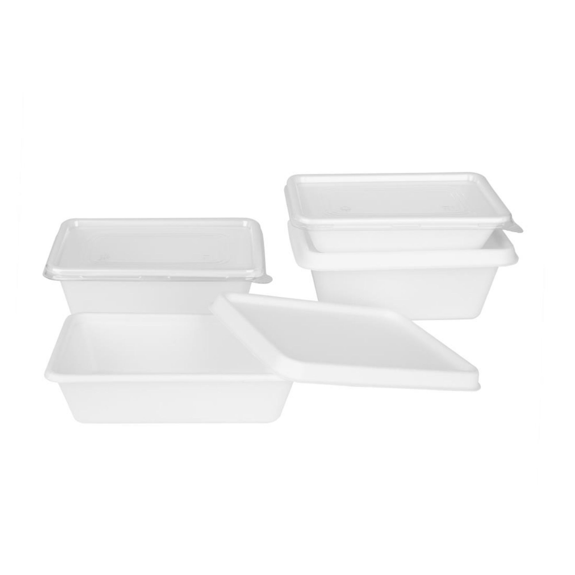 Picture of Fiesta Compostable Bagasse Food Container Bases 500ml (100 Pack)