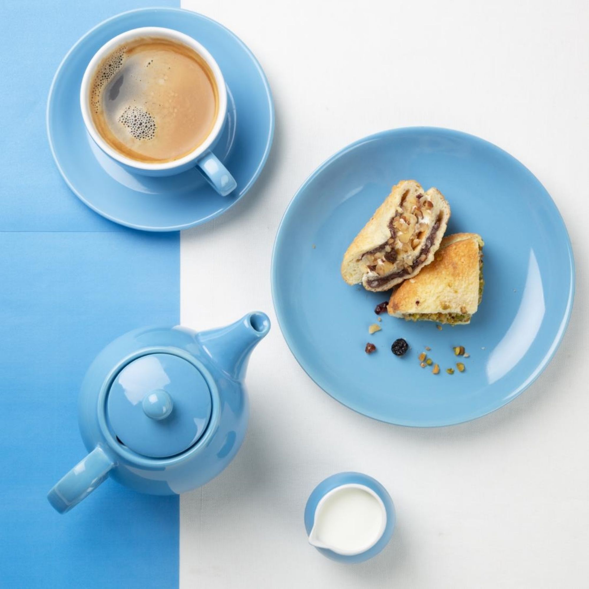 Picture of Olympia Café Teapot Blue 450ml (2 Pack)