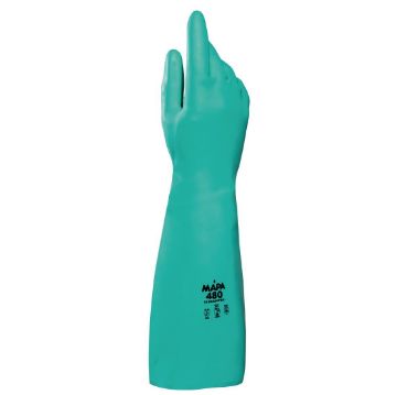 Picture of Mapa Ultranitril 480 Ultra Long Chemical Handling Gloves Size 7 Small (One Pair)