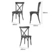 Picture of Bolero Manhattan Cross-Back Resin Chairs Black (4 Pack) - HW283