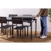 Picture of Bolero Valletta Grey Slatted Extendable Outdoor Dining Table - HW526