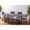 Picture of Bolero Valletta Grey Slatted Extendable Outdoor Dining Table - HW526