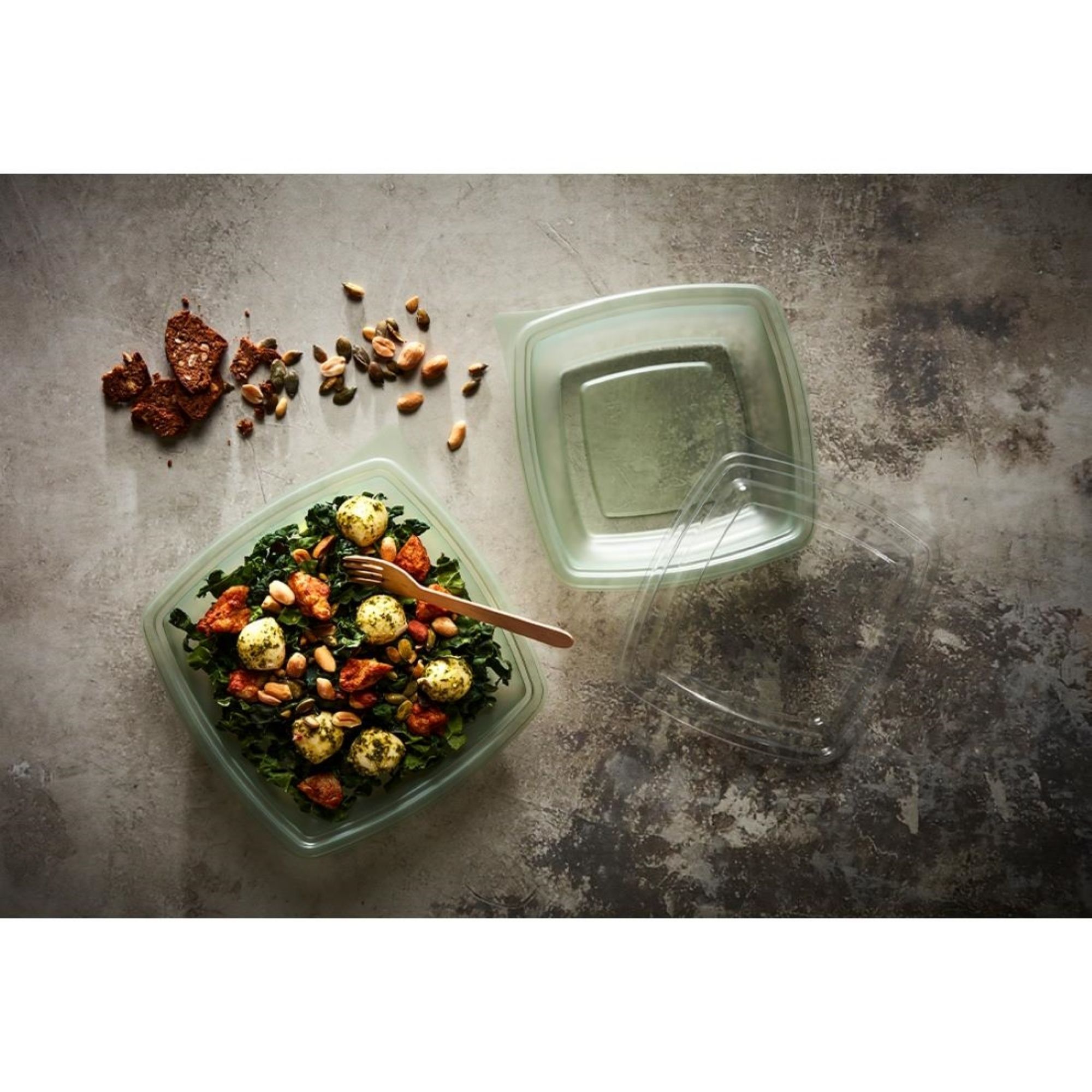 Picture of Plaza Evolve Square Takeaway Food Bowls 375ml (600 Pack)