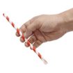 Picture of Fiesta Compostable Paper Spoon Straw Red & White Stripe 210x8mm (250 Pack) - HU366