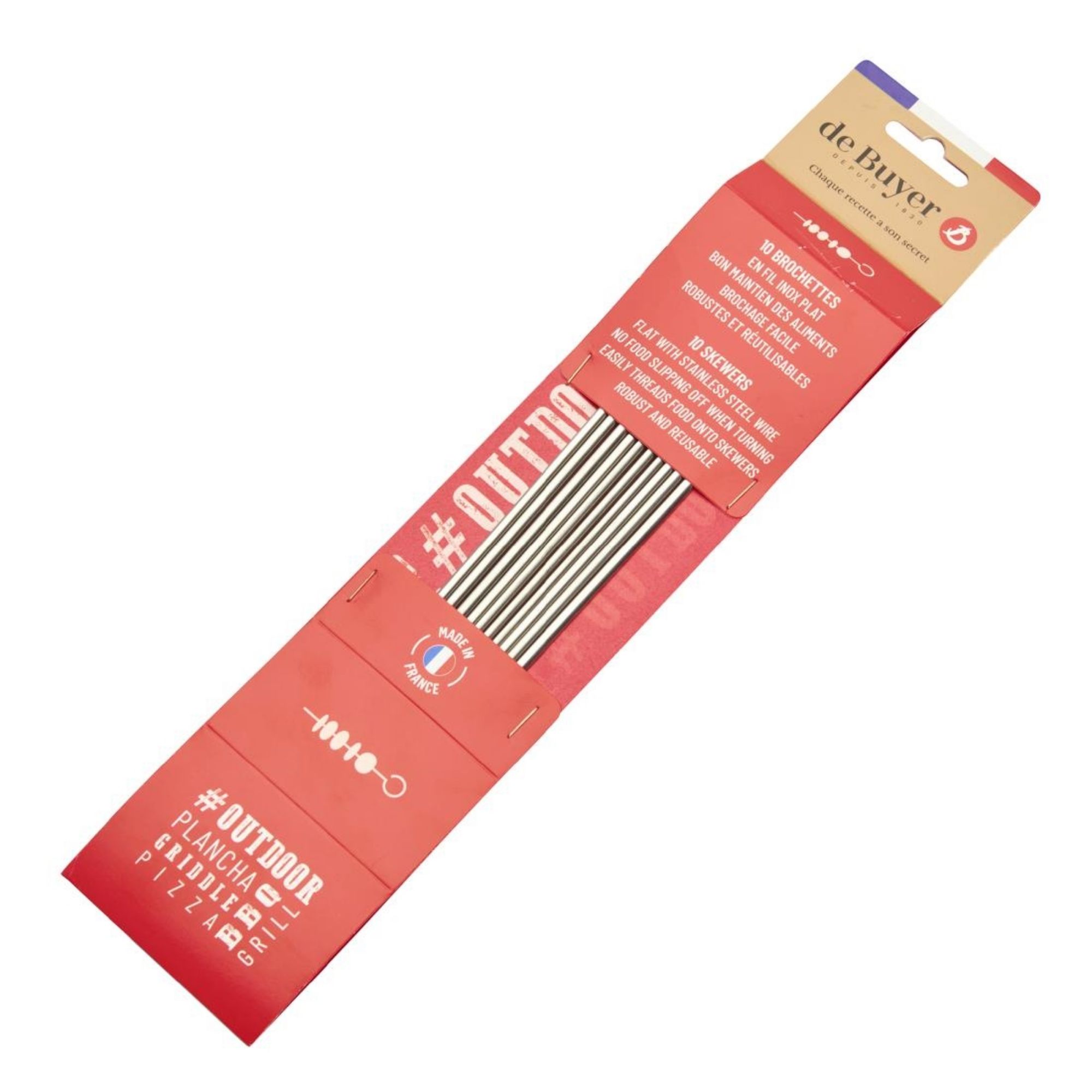 Picture of De Buyer Stainless Steel Skewers 300mm (10 pack)