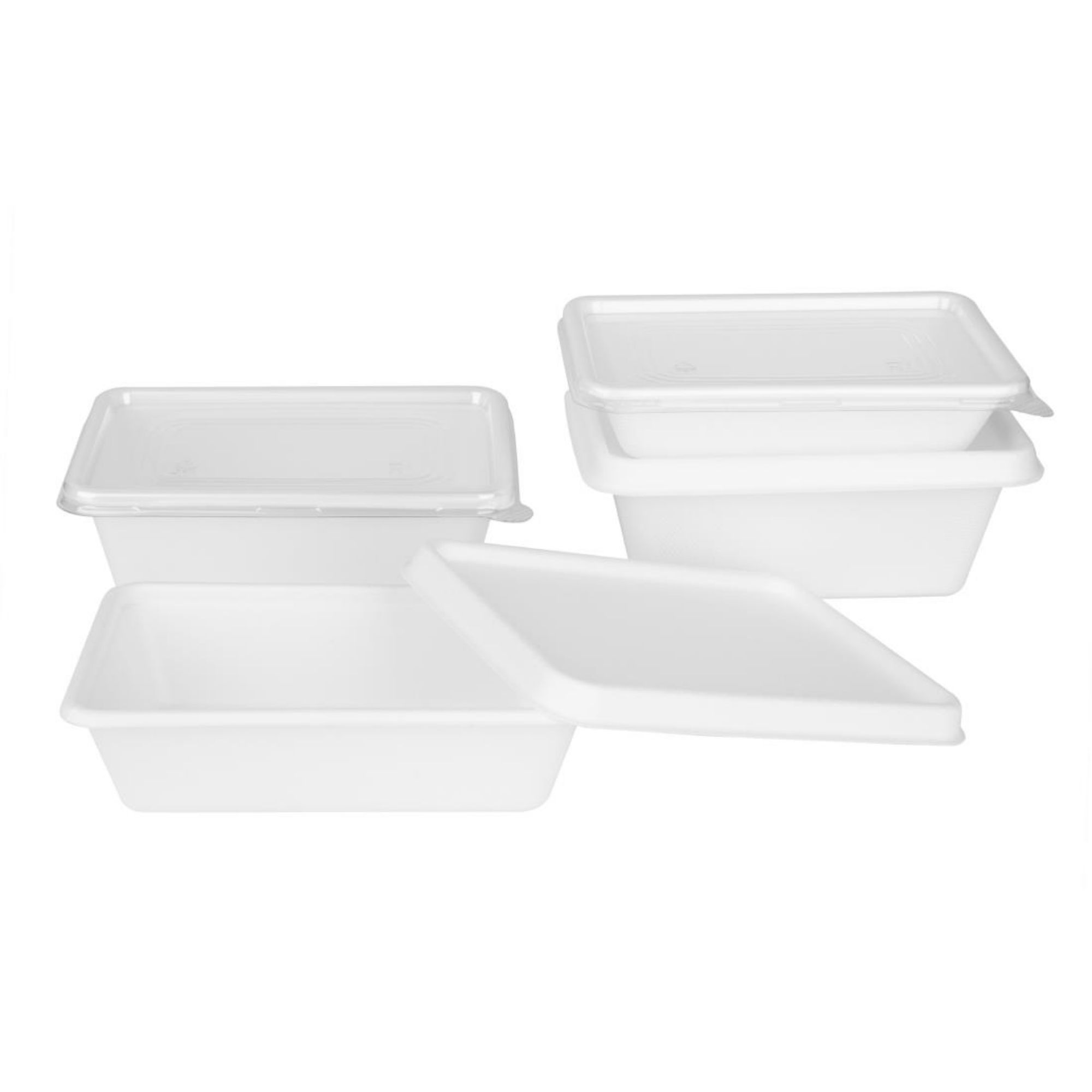 Picture of Fiesta Recyclable PET Lids for Bagasse Container Bases (100 Pack)
