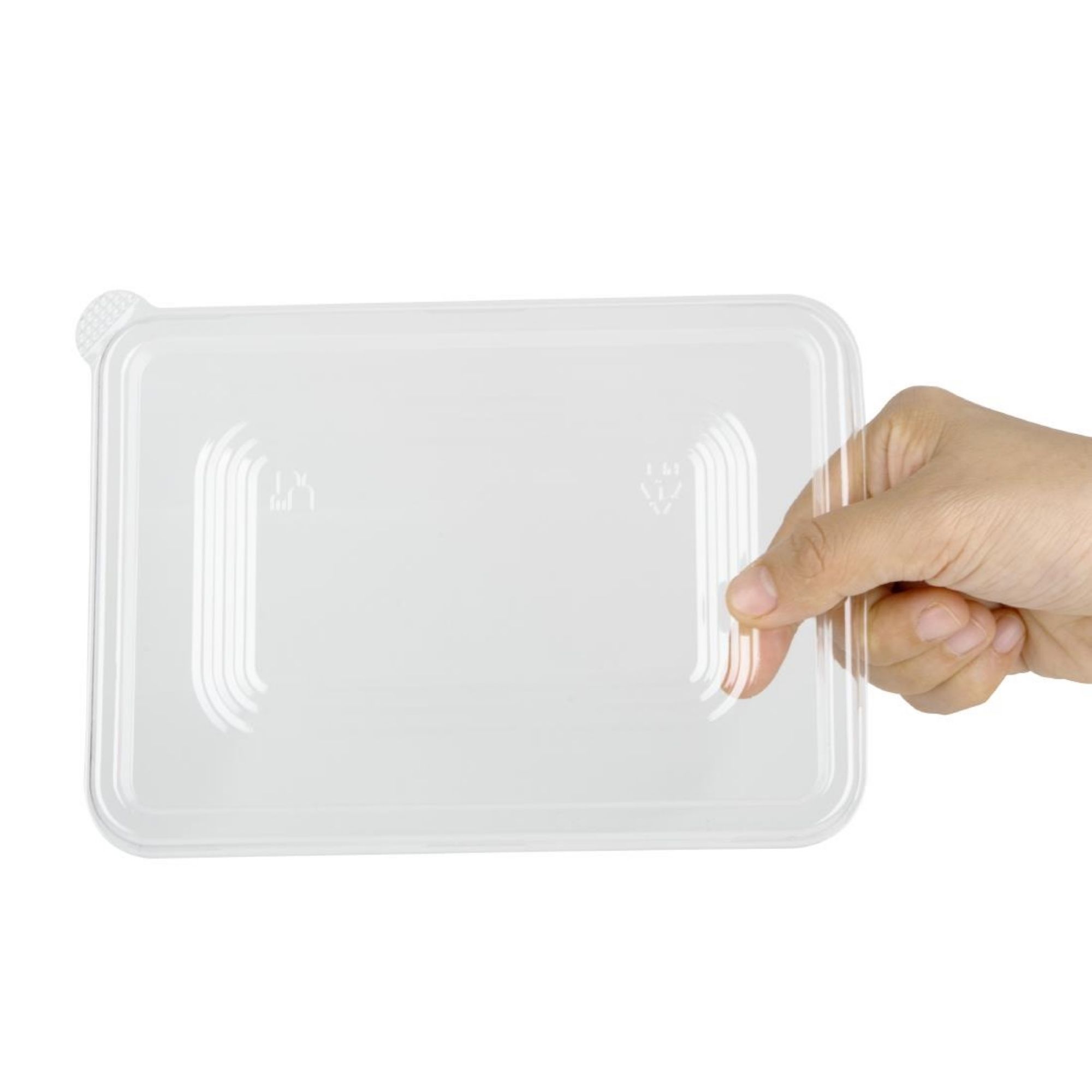 Picture of Fiesta Recyclable PET Lids for Bagasse Container Bases (100 Pack)