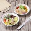 Picture of Fiesta Compostable Bagasse Poke Bowl Bases 24oz (50 Pack) - HW028