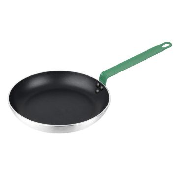 Picture of Hygiplas Aluminium Non-stick Teflon Platinum Plus Frying Pan Green Handle 28cm