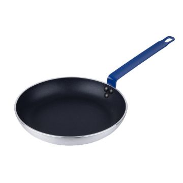 Picture of Hygiplas Aluminium Non-stick Teflon Platinum Plus Frying Pan with Blue Handle 28cm