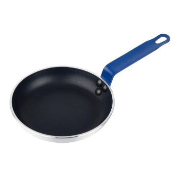 Picture of Hygiplas Aluminium Non-Stick Teflon Platinum Plus Frying Pan with Blue Handle 19cm
