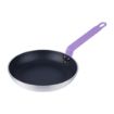 Picture of Hygiplas Aluminium Non-Stick Teflon Platinum Plus Frying Pan with Purple Handle 24cm - HT968