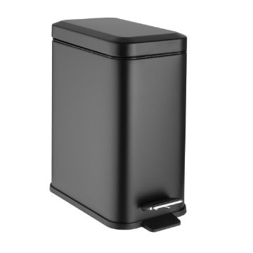 Picture of Jantex Slim Pedal Bin Black 5Ltr