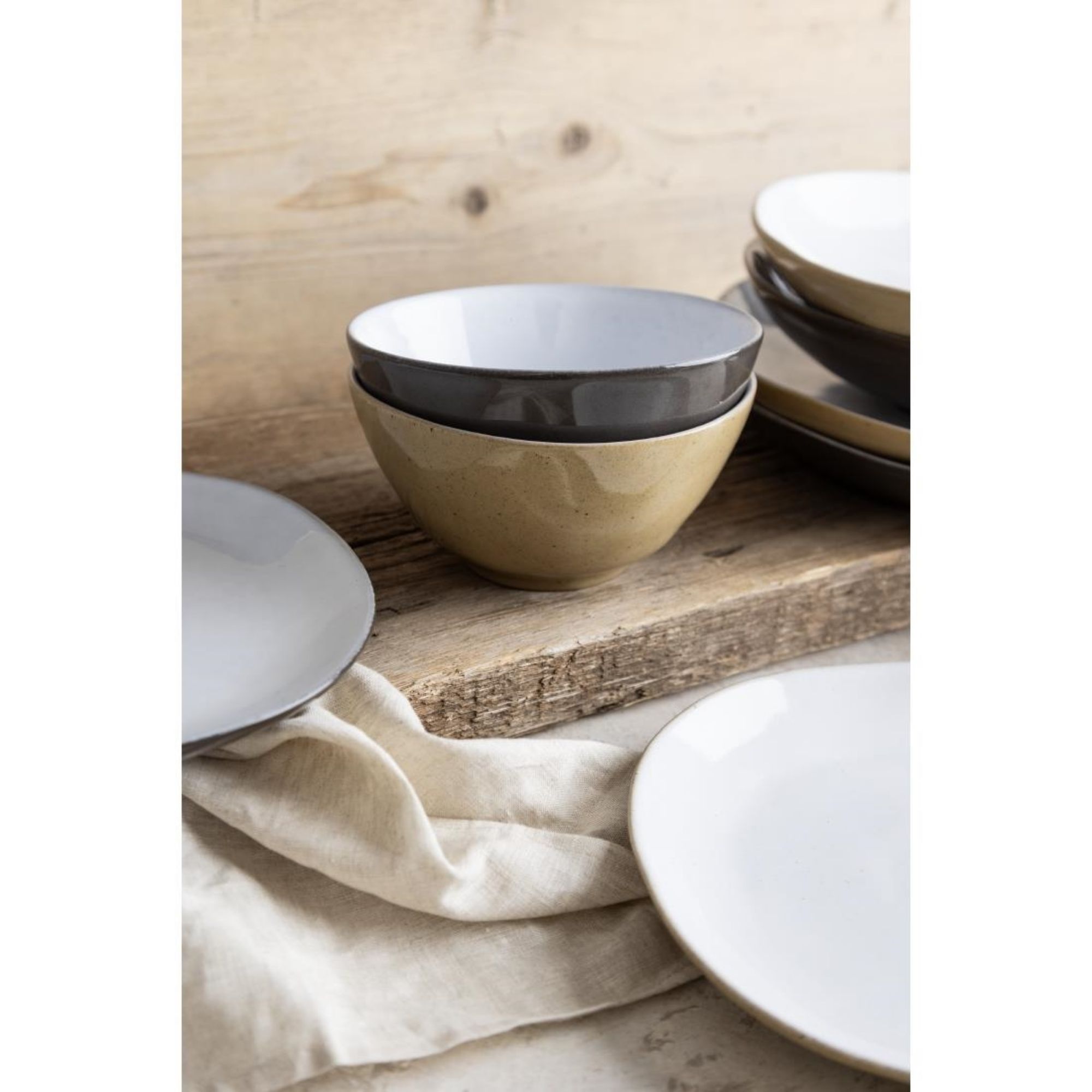 Picture of Olympia Raw Recycled Clay Natural Deep Bowls 140mm (6 Pack)