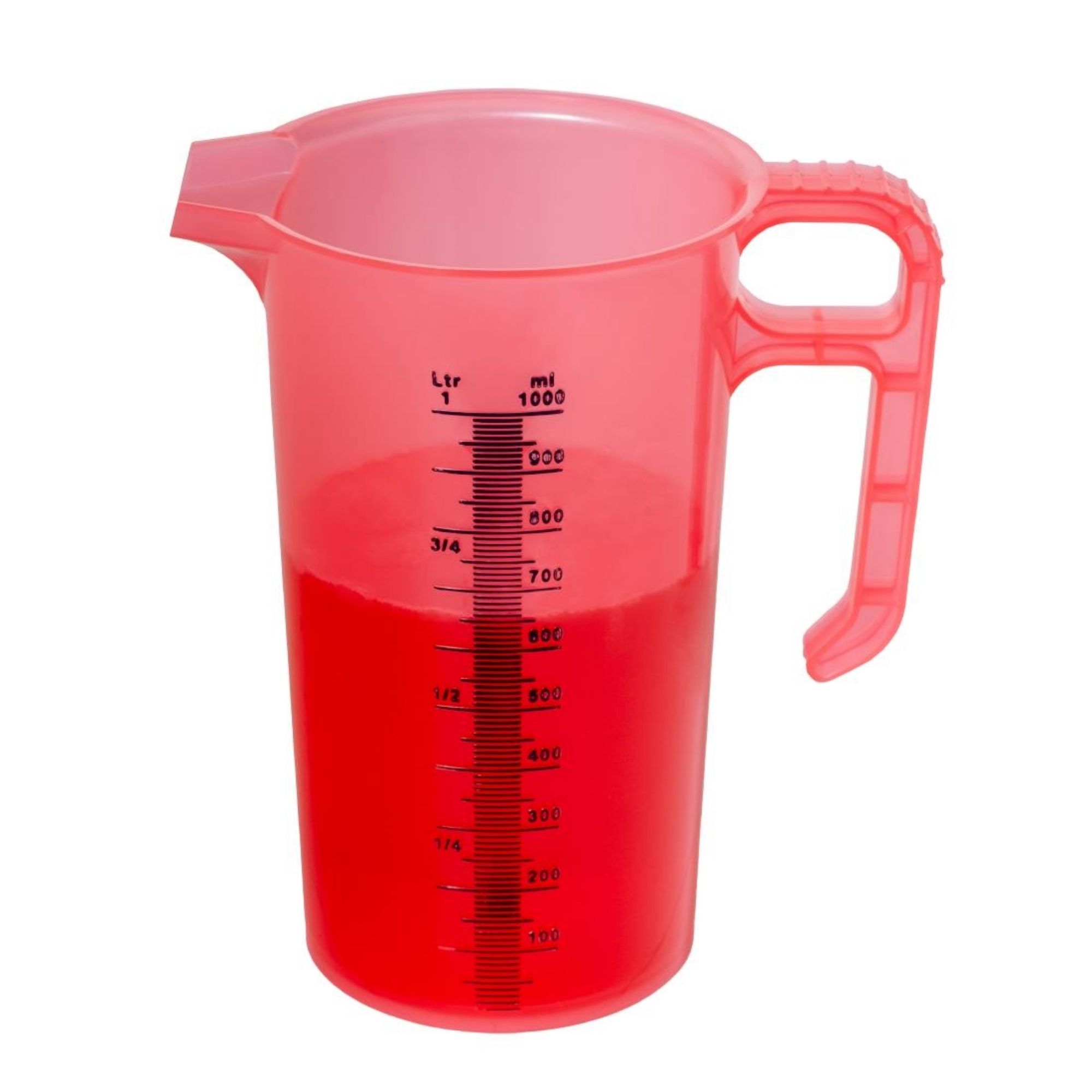 Picture of Pro-Measures Polypropylene Measuring Jug Red 1Ltr