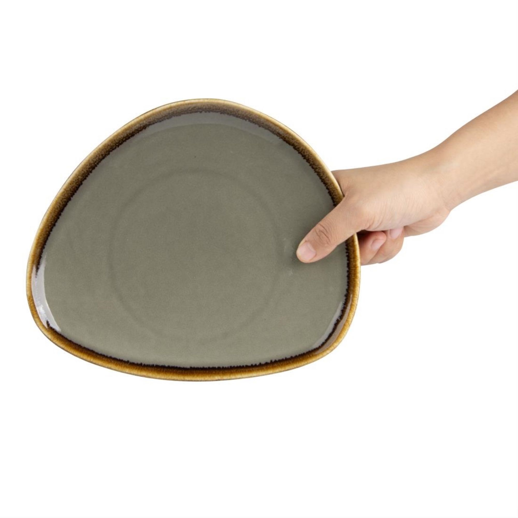 Picture of Olympia Kiln Triangular Plate Smoke 230mm (6 Pack)