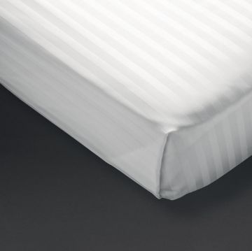 Picture of Mitre Comfort Satin Flat Sheet White Single