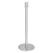 Picture of Bolero Flat Base Barrier Posts Brushed Stainless Steel (2 pack) - GP639