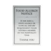 Picture of Vogue Brushed Steel Food Allergy Sign A5 - GM817