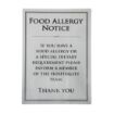 Picture of Vogue Brushed Steel Food Allergy Sign A4 - GM816