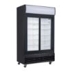 Picture of Polar G-Series Upright Sliding Door Display Cooler with Light Box 950Ltr Black - GM814
