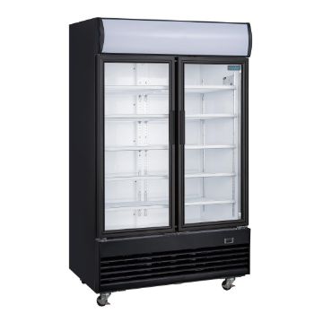 Picture of Polar G-Series Upright Hinged Door Display Cooler with Light Box 950Ltr Black