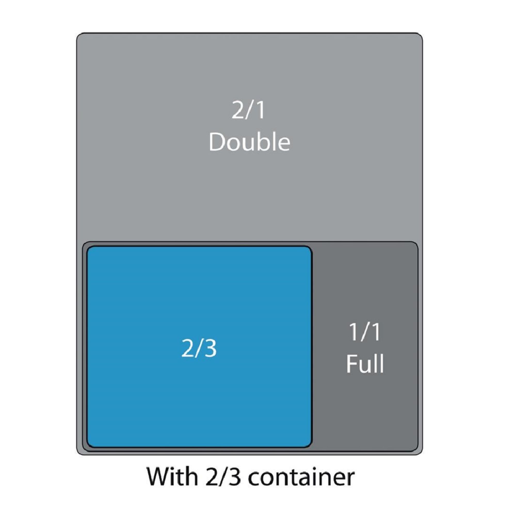 Picture of Vogue Stainless Steel Gastronorm 2/3 Tray 200mm